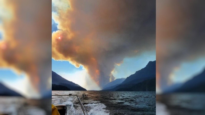 Una imagen de las últimas horas del Lago Steffen en Bariloche (Río Negro)