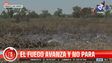 De 12 a 14 cruzó a la isla Sabino Corsi y registró imágenes de los incendios.