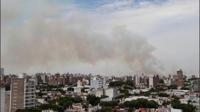 Los humedales ardieron y en los últimos días el humo copó Rosario.