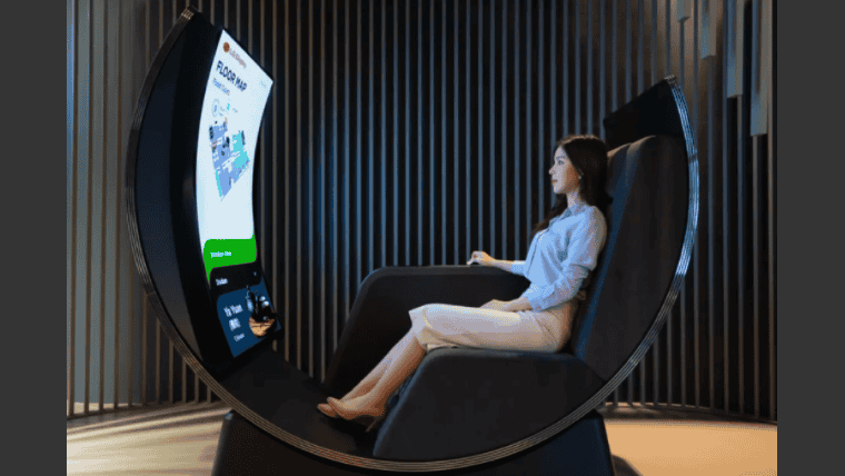 LG lanza un impresionante pantalla OLED curva equipada con un sillón reclinable