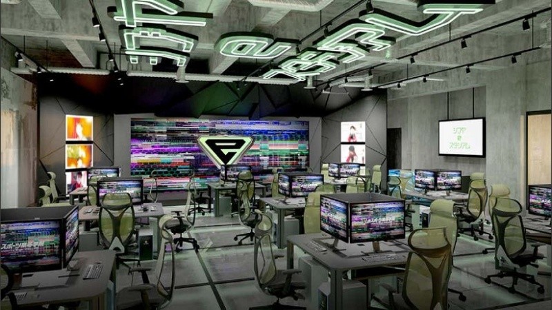 El interior de la Esports High School.