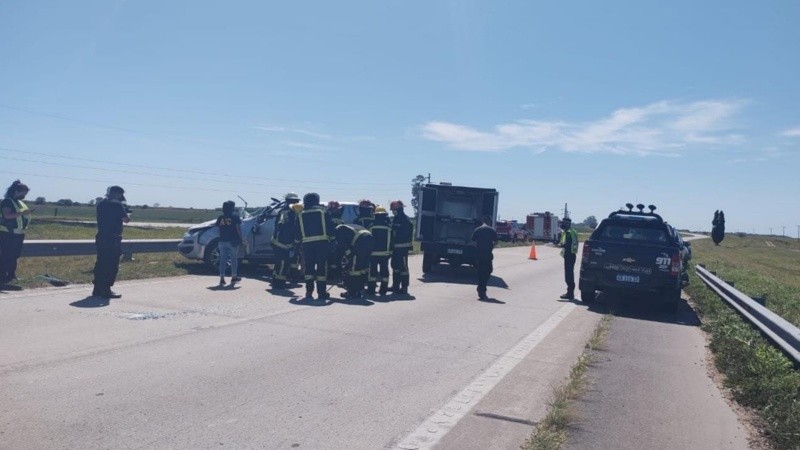 El siniestro vial en el kilómetro 358 de la autopista.