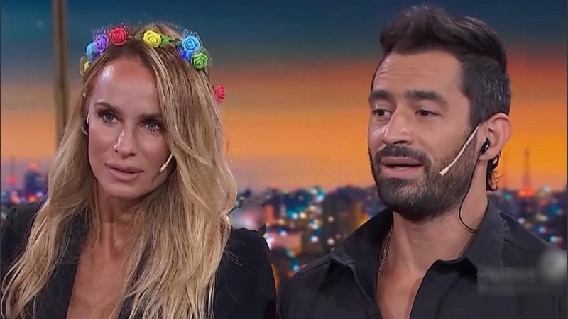 La actriz Sabrina Rojas y el conductor Luis López.