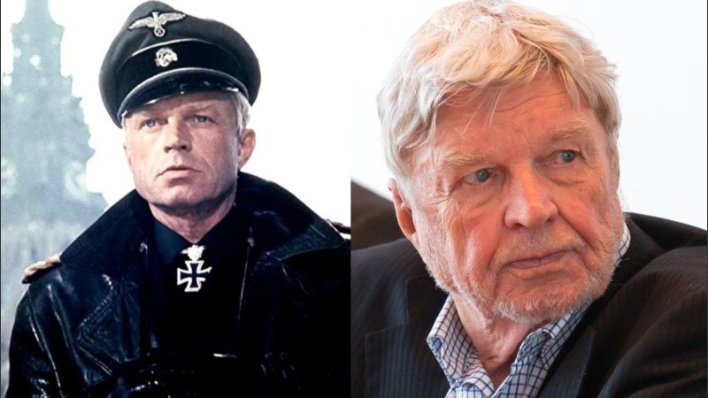 El actor alemán Hardy Krüger, durante el rosaje de 