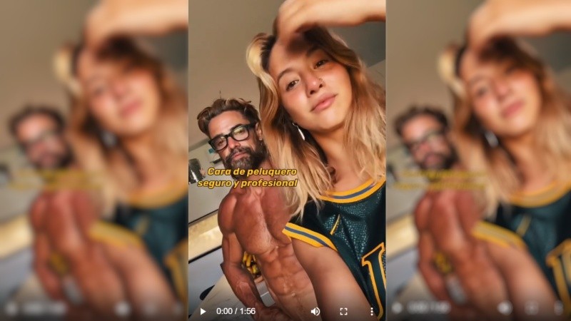 Con un divertido video, Flor Vigna mostró el proceso del cambió el color de su pelo a uno azul eléctrico