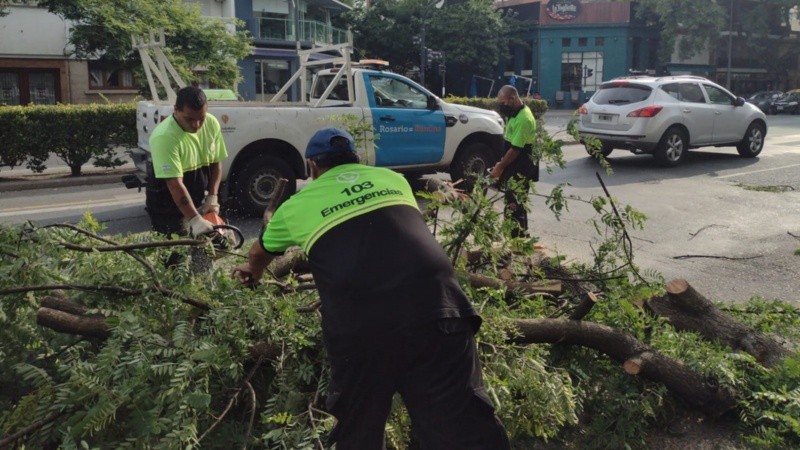 Pellegrini al 400, otro de los puntos afectados por el temporal.