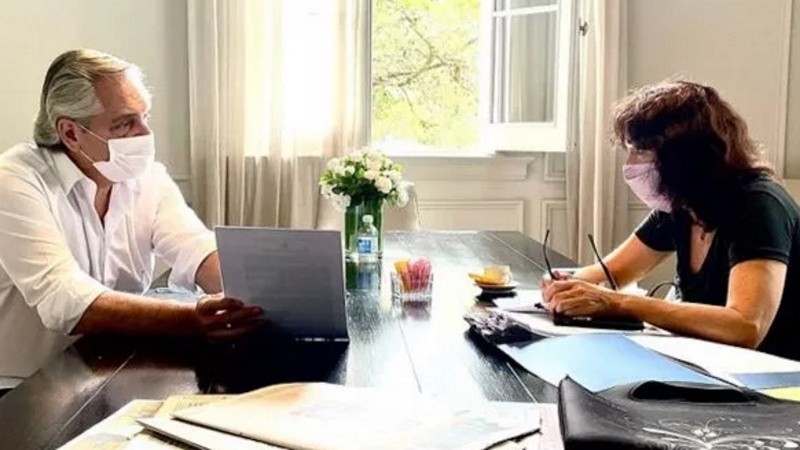 El presidente Alberto Fernández se reunió con la secretaria Legal y Técnica de la Presidencia, Vilma Ibarra.