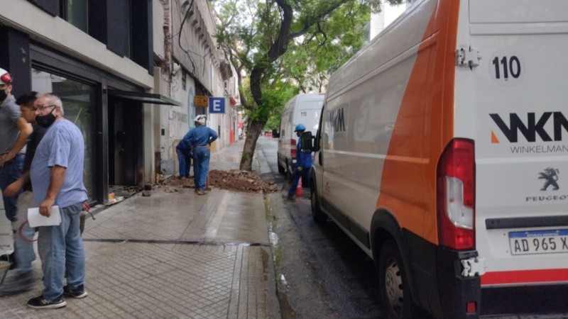 La pérdida de gas generó preocupación en el centro rosarino.