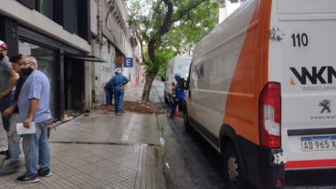 La pérdida de gas generó preocupación en el centro rosarino.