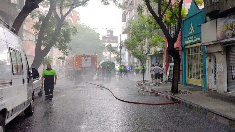 Despliegue de bomberos y otras cuadrillas en San Luis al 1900.