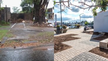 El baldío se transforma en una plaza de bolsillo.
