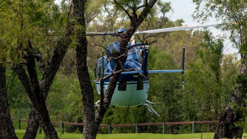 El helicóptero arribó antes de las 12 con una sorpresa: no estaba Cabandié.