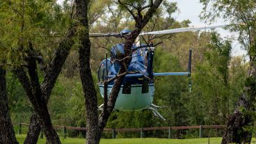 El helicóptero arribó antes de las 12 con una sorpresa: no estaba Cabandié.