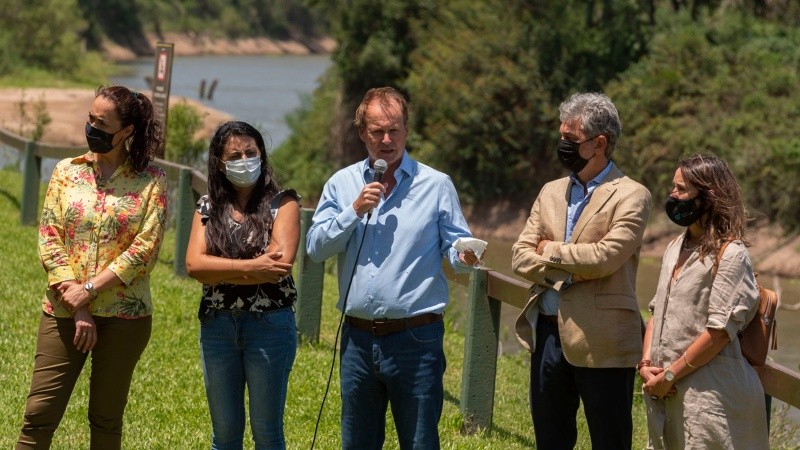 Funcionarios de Santa Fe, Entre Ríos y Nación en el Pre Delta.