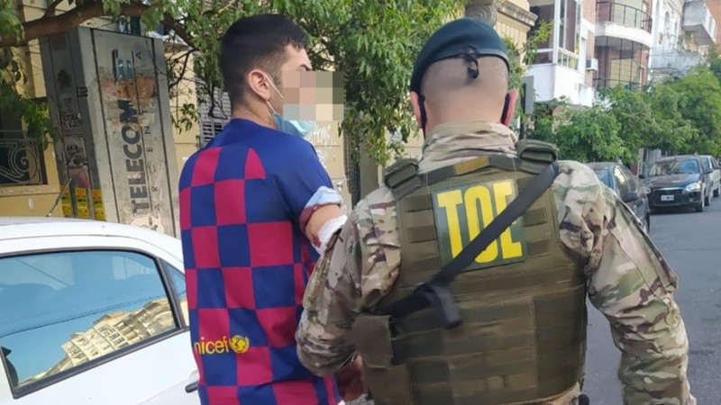 Luciano Luis Romero, de 21 años, detenido este martes en Rosario.