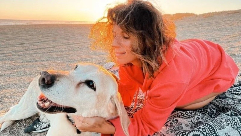 Gimena y su perra Umma. 