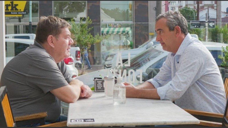 El intendente de Rosario, Pablo Javkin, se reunió con el mandatario de Mar del Plata, Guillermo Montenegro en la ciudad balnearia.