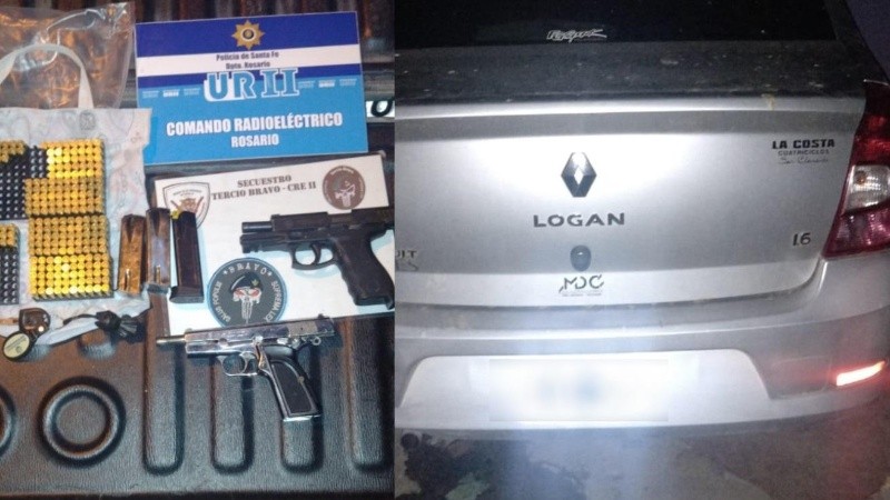 Parte del material secuestrado en ambos procedimientos.