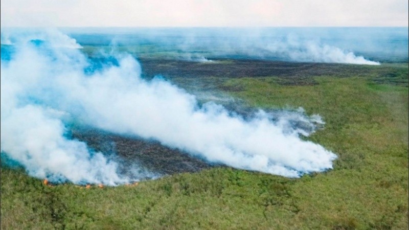 Los incendios afectan a varios departamentos de la provincia de Corrientes.