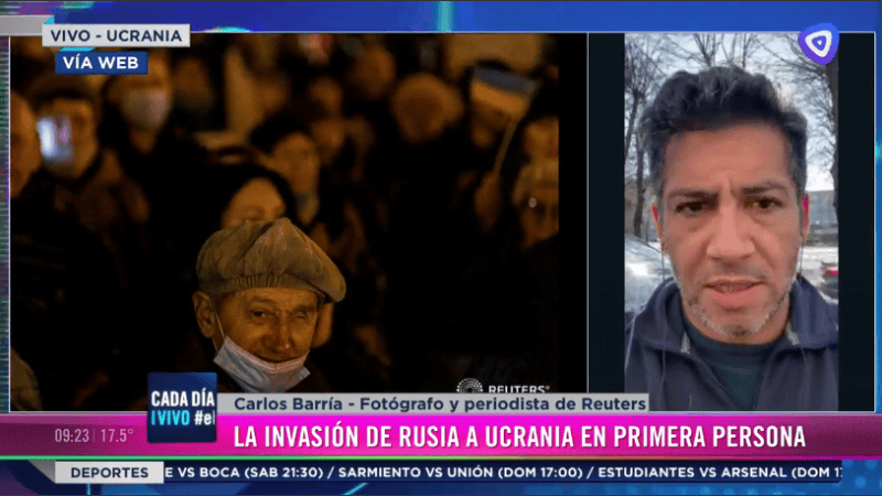 Barría lleva dos semanas trabajando en la zona de conflicto.