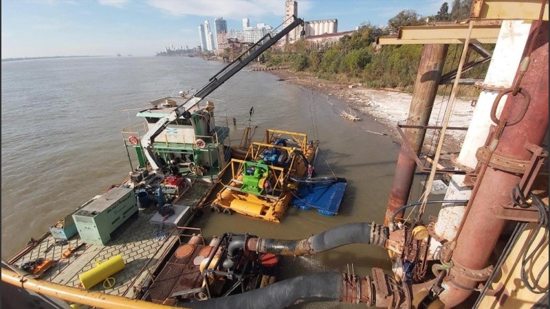Imagen aérea de la planta potabilizadora de Arroyito.