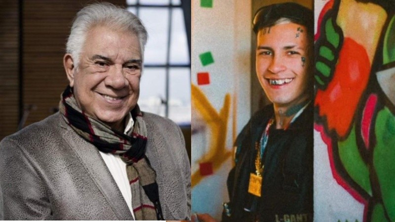 Los cantantes Raúl Lavié y L-Gante.