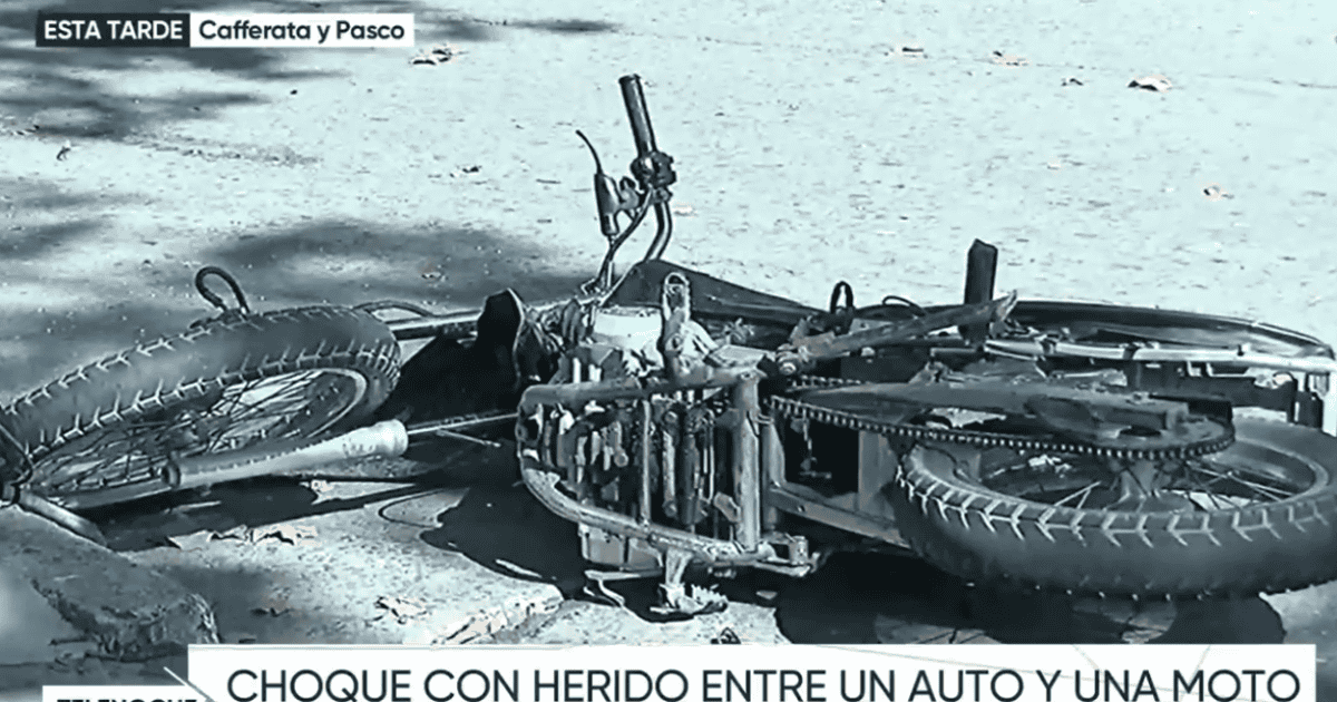 Violento choque entre una moto y un auto dejó un herido | Rosario3