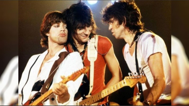 Mick Jagger, Ron Wood y Keith Richards.