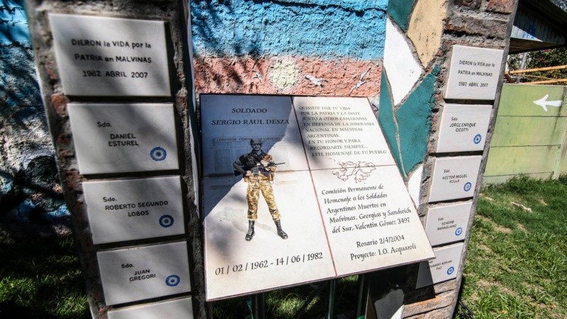 La plaza en homenaje al soldado Desza en La Florida.