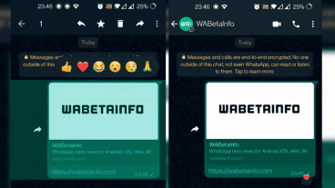 Las reacciones a los mensajes de WhatsApp aparecerán en la parte inferior derecha de los mismos.