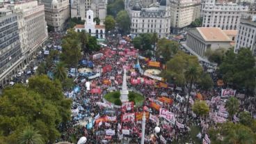 Diferentes organizaciones sociales participaron de la movilización.