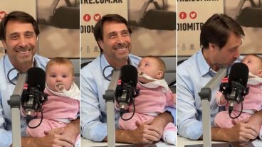 Eduardo Feinmann y su pequeña hija.