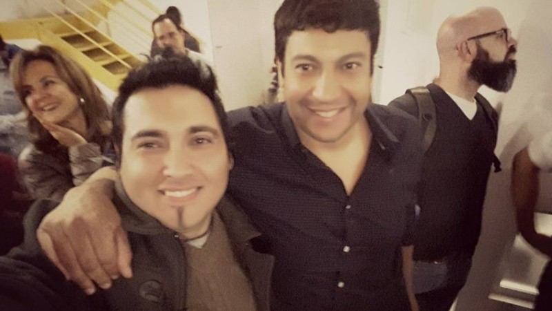   Mac Caddon y el diputado en la foto difundida por Sain.