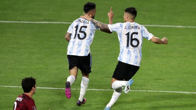 Los futbolistas argentinos se acostumbraron a festejar