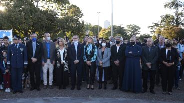 Autoridades presentes en el acto oficial este sábado por la tarde.