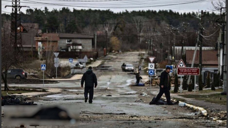 Una postal de Bucha tras la retirada de las tropas rusas.
