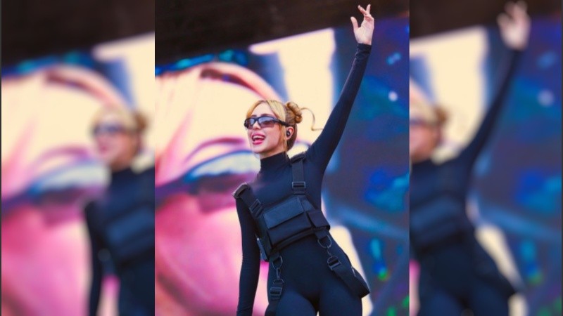 La rosarina Nicki Nicole en el festival P'al Norte.