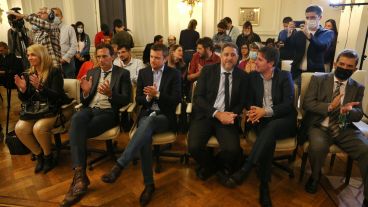 Javkin en la presentación de este miércoles por la mañana en la Municipalidad