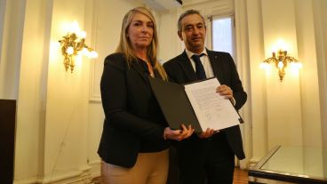 Javkin en la presentación de este miércoles por la mañana en la Municipalidad