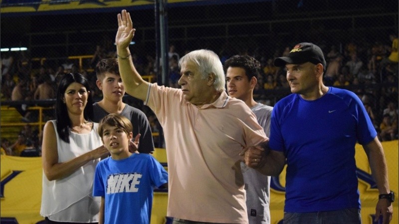 Don Pedro Marchetta en su última visita al Gigante