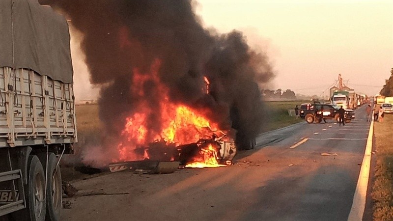 Una dramática escena sobre la ruta provincial.