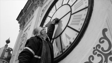 El reloj de la Terminal de Ómnibus de Rosario.