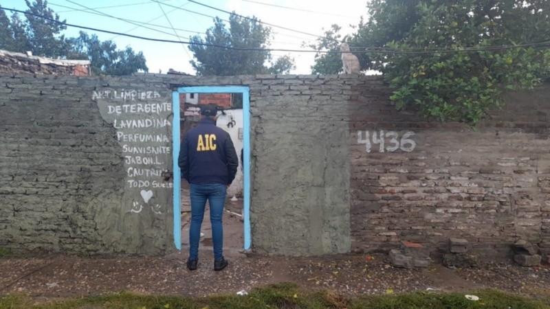 Uno de los 15 allanamientos realizados este lunes por la mañana.