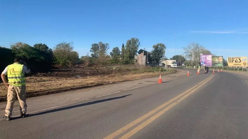 El corte parcial este martes en la ruta 33, en la mano de Rosario a Pérez