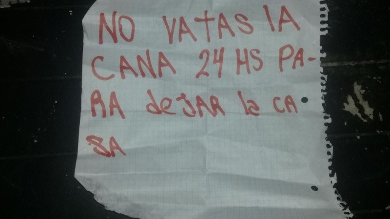 Tras los disparos, encontraron una nota.