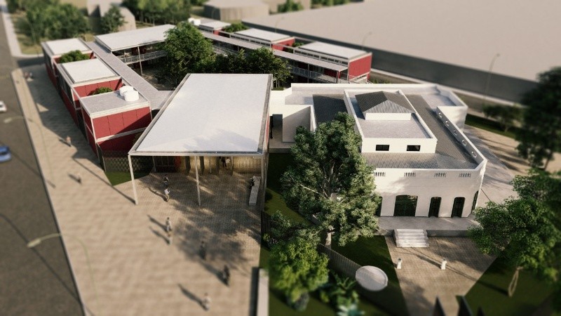 La intervención edilicia abarca 7.467 metros cuadrados.