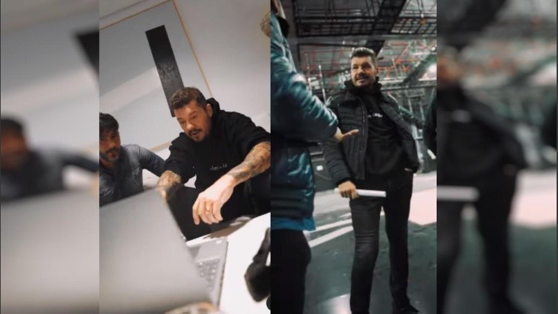 Marcelo Tinelli trabaja en el nuevo programa.