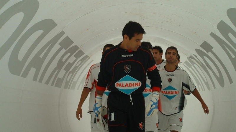 Villar en la manga, a punto de salir a defender el arco de Newell's
