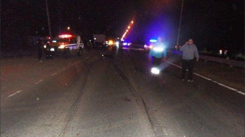 El lugar del fatal siniestro sobre la ruta venadense.