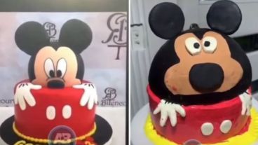 La torta que le entregaron tiene muy poco que ver con el modelo original.